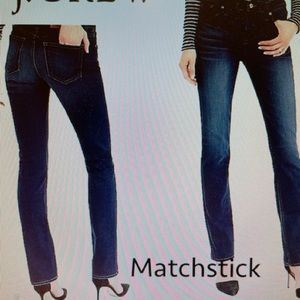 J Crew matchstick dark wash straight leg jean 29